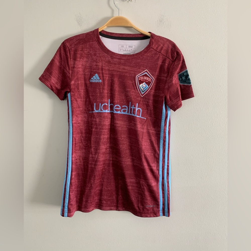 NEW ADIDAS COLORADO RAPIDS WOMENS JERSEY SIZE:XS